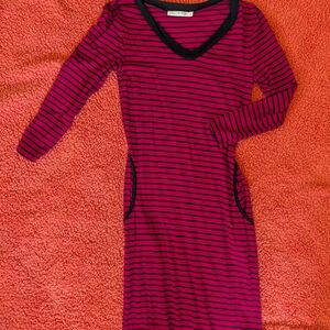 Heart Hips Black and Red Striped Top